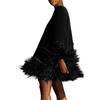 Women's Fashion Color Round Neck Long Sleeve Patchwork Casual Dress