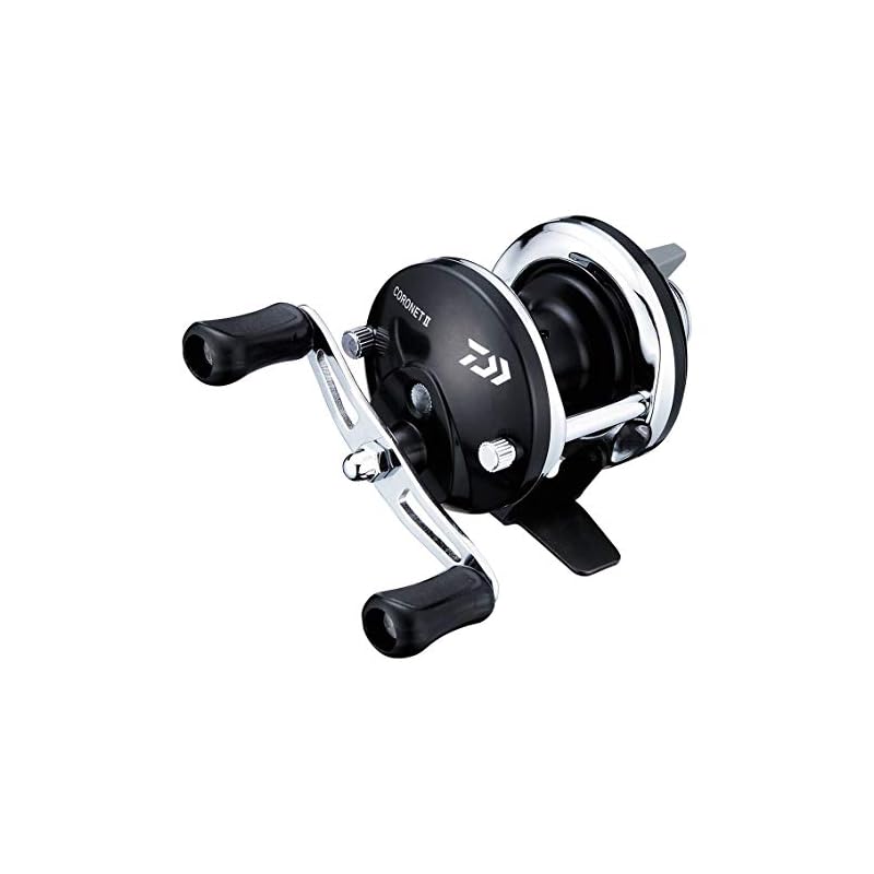 Daiwa Coronet 2 Naviják na ledový rybolov, Černý, Pravoruký (Model 2020)