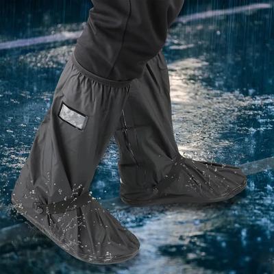 Outdoor Snow and Rain Resistant Boot Covers, High Tube Riding Rain Resistant Shoe Covers Waterproof and Rain Resistant Anti Slip