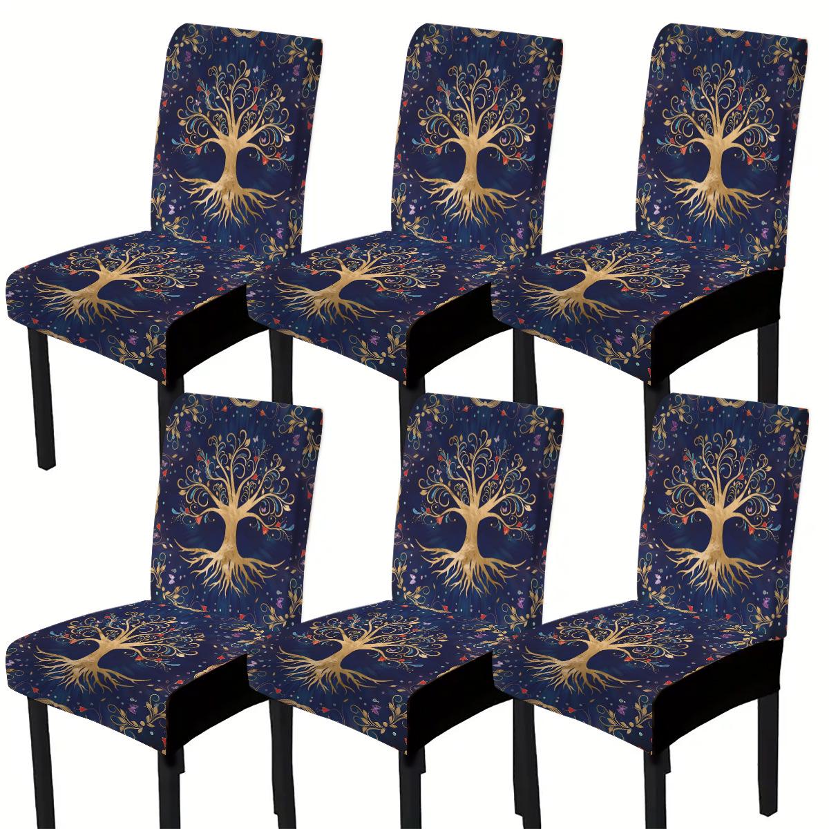 

Праздничный чехол на стул с принтом, стрейч, для обеденных, гостиничных и садовых стульев, 1 шт.