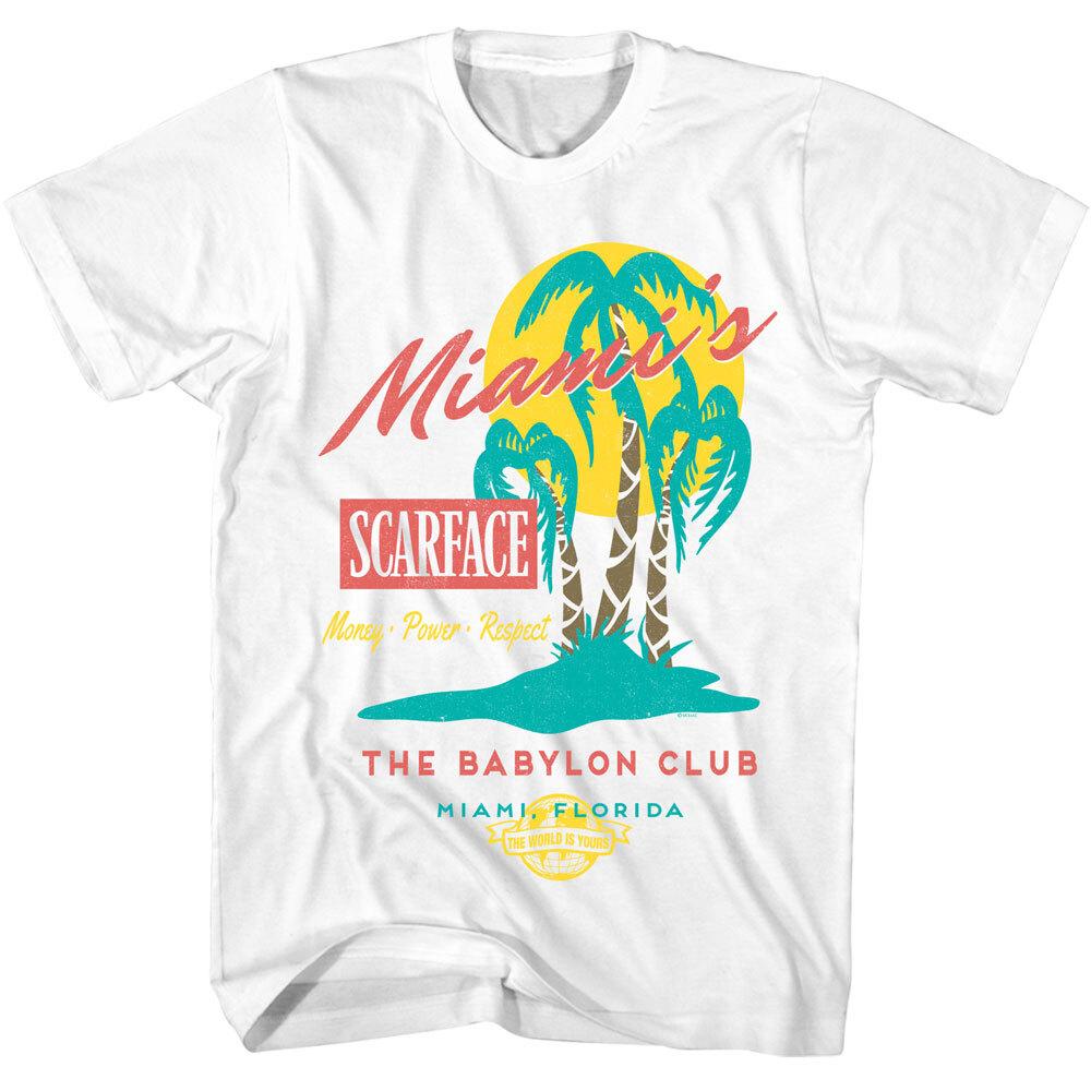 Scarface Movie Miami Babylon Club Money Power Respect Men T-Shirt Al Pacino S
