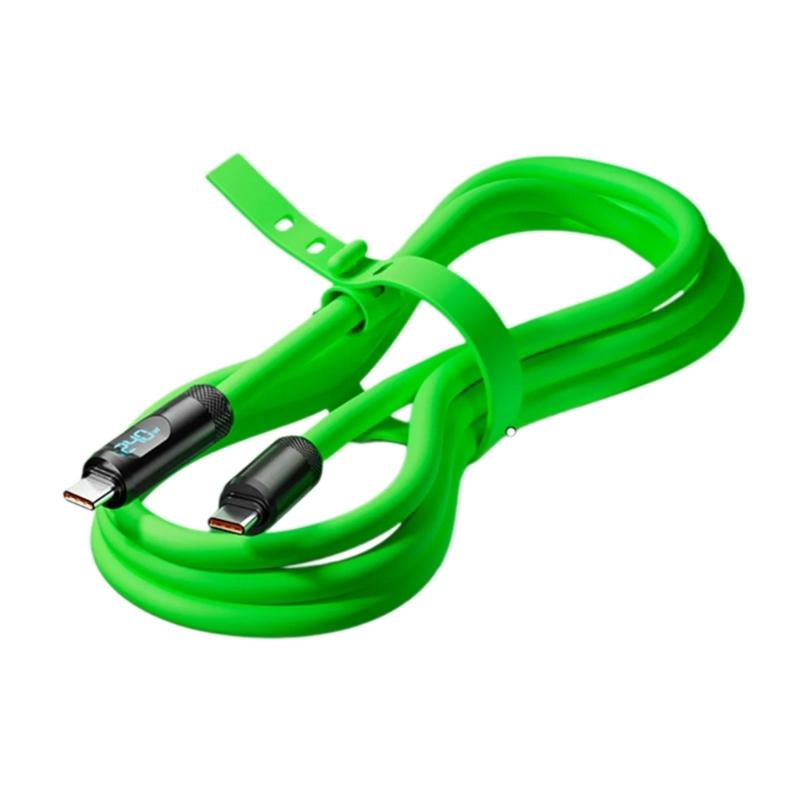 

PD240W Silicone Type C Data Cable Fast Speed With Digital Power Display 480Mbps Transfer For Smartphones And Laptops 1