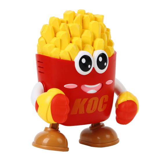 Yousheng Electric Dancing Toy with LED Light Music Recording Pineapple Elephant French Fries Red Fruit Walking Toy Toddlers Tummy Time Crawling Toy