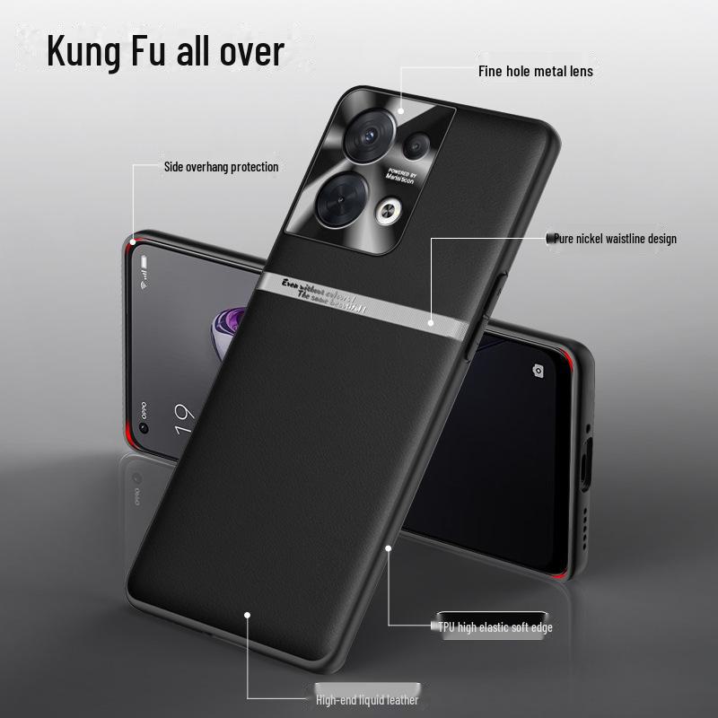 Liquid Leather Anti-Fall and Anti-Fouling Case for OPPO Reno 8
