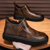 Herren Mode Retro Designer Stiefeletten Outdoor Lederstiefel Lässige Herrenstiefel Rutschfest Bequem Arbeitsstiefel Herrenstiefel
