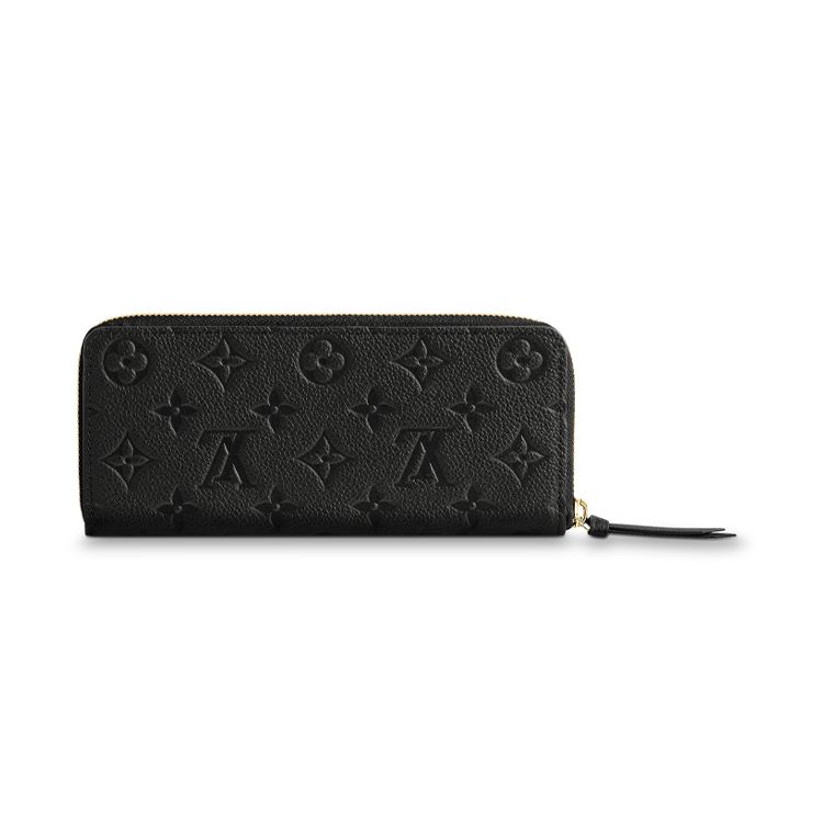 

Louis Vuitton Clémence Classic Monogram Embossed Soft Zipper Handbag Wallet Men Wallet Black M60171 Basic Set (Bag+Dust Bag)
