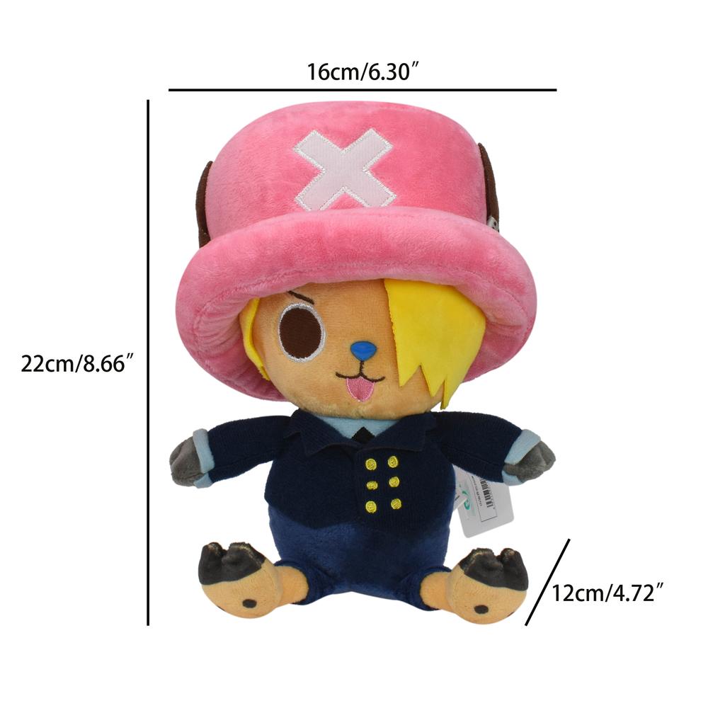 One Piece Plüschtier Luffy Roronoa Zoro Tony Tony Chopper Stoffpuppe Rucksack Dekoration Spielzeug Anhänger Kinder Echtes Anime Geschenk