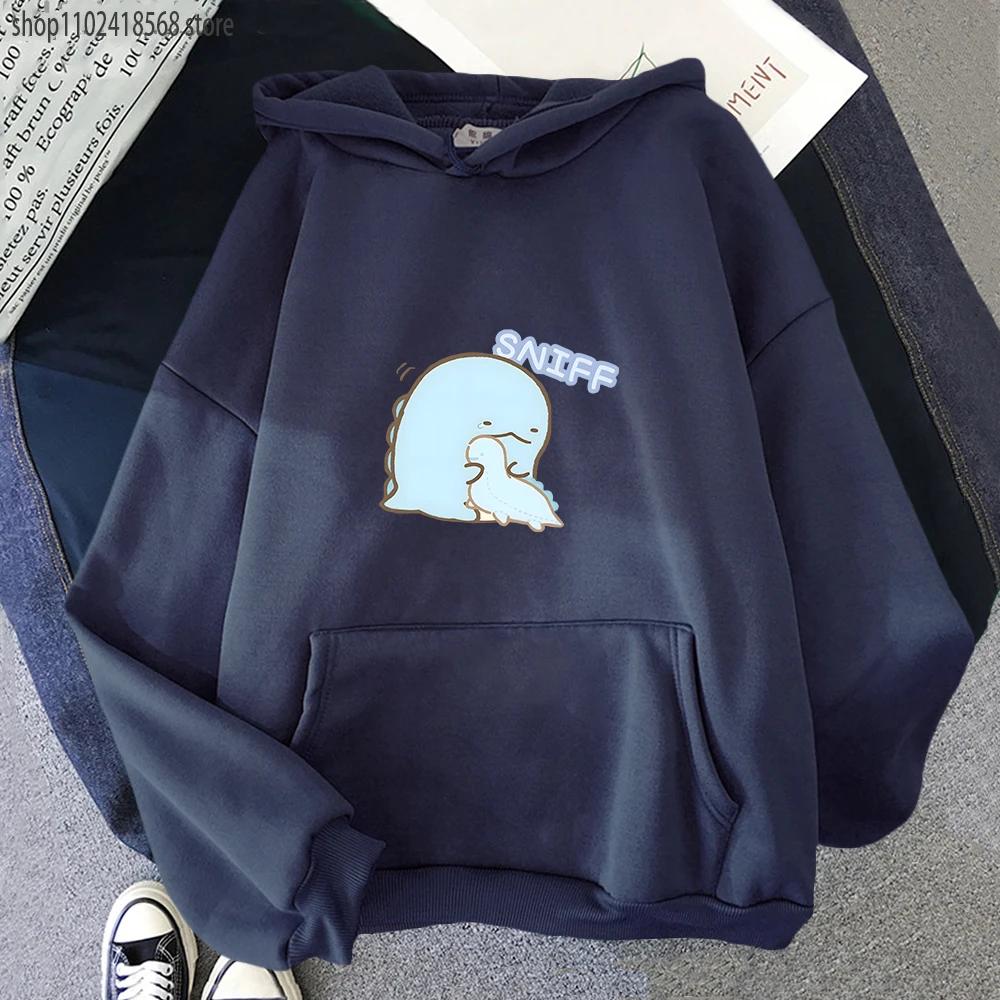 Dinosaur Hoodies for Women Cartoon Sumikko Gurashi Graphic Sweatshirt Kawaii Girls Clothing Winter Mens Sudadera Clothes