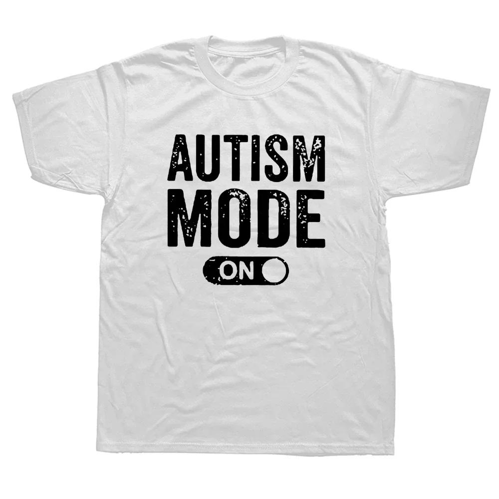 Funny Made Best Autism Mode On T Shirts Graphic Cotton Streetwear Short Sleeve Birthday Gifts Awareness T-shirt Mens 42345