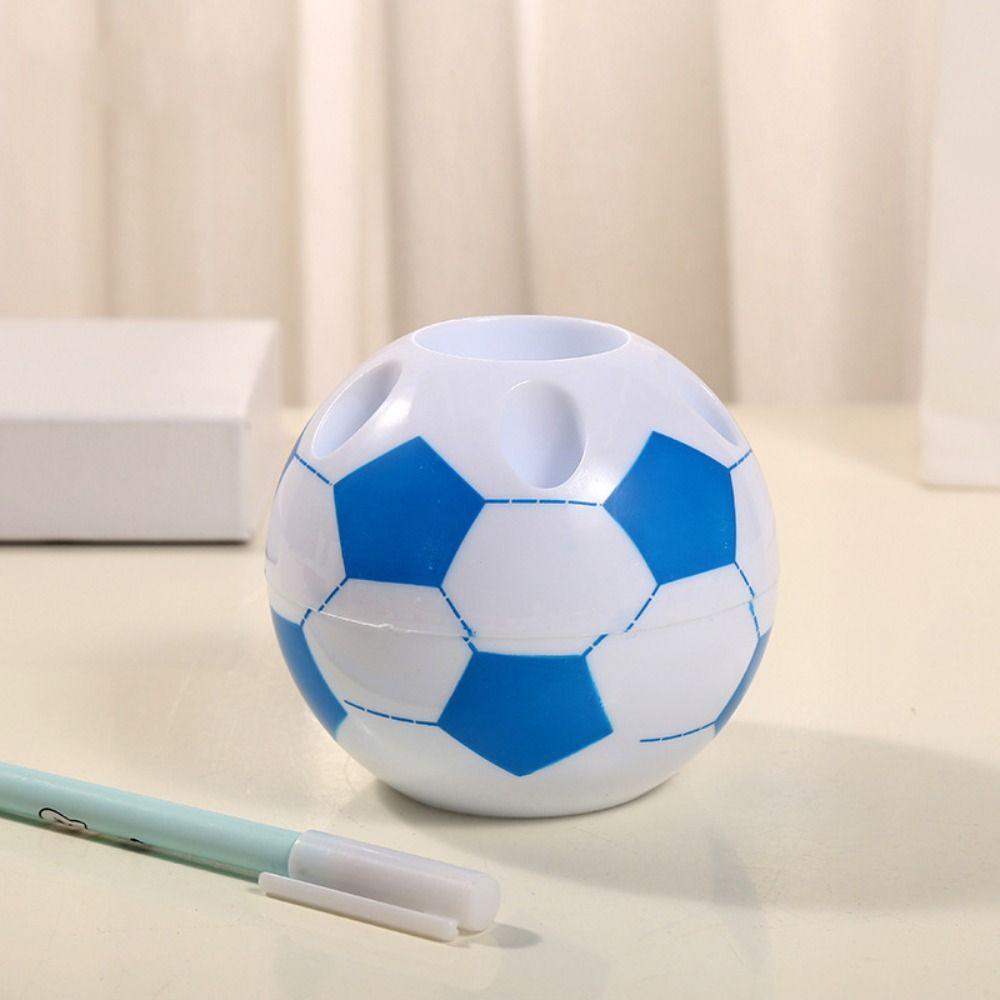 Football Shape Pen Holder Creative Art Pen Storage Container  Desk Accessories Box