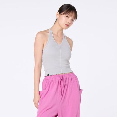 OZEZ Ozti4044 Lip Halter Pigment Camisole - Light Gray