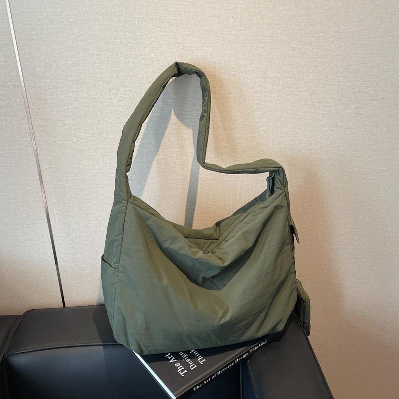 Canvas Bag Lazy Wind 2025 New Large-capacity Bag Women's Casual Shoulder Messenger Bag Class Tote Bag