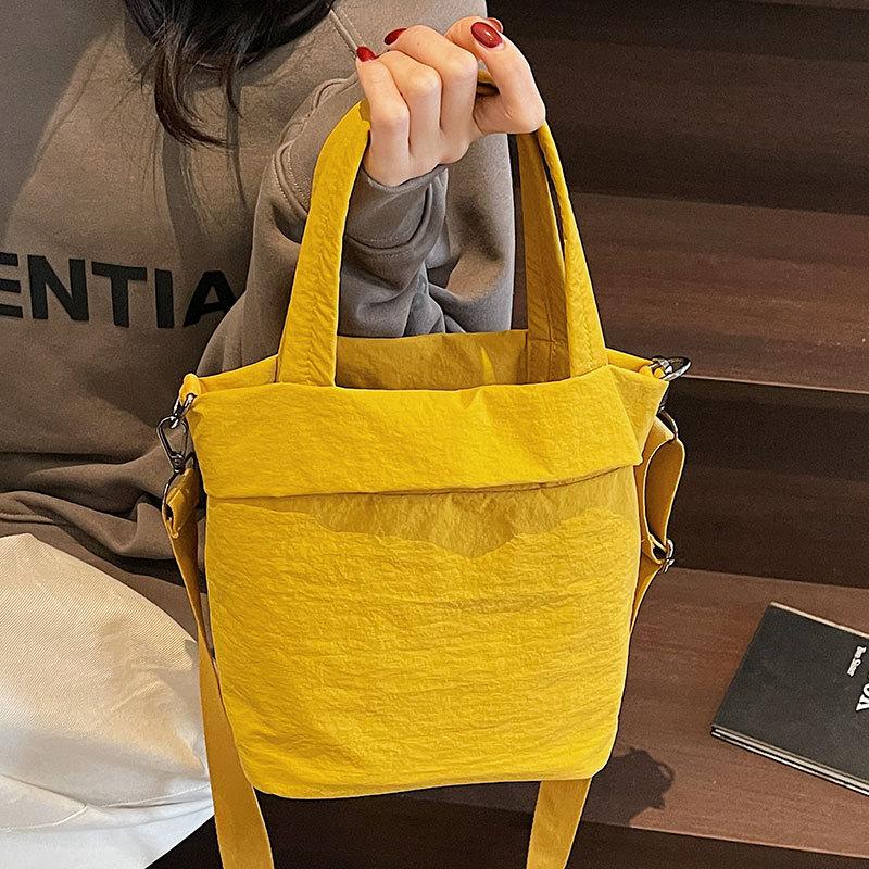 Wholesale New Japanese and Korean Simple Casual Solid Color Handheld Cloth Bag Women's Fashion Ins Wind Lightweight Versatile Messenger Bag
