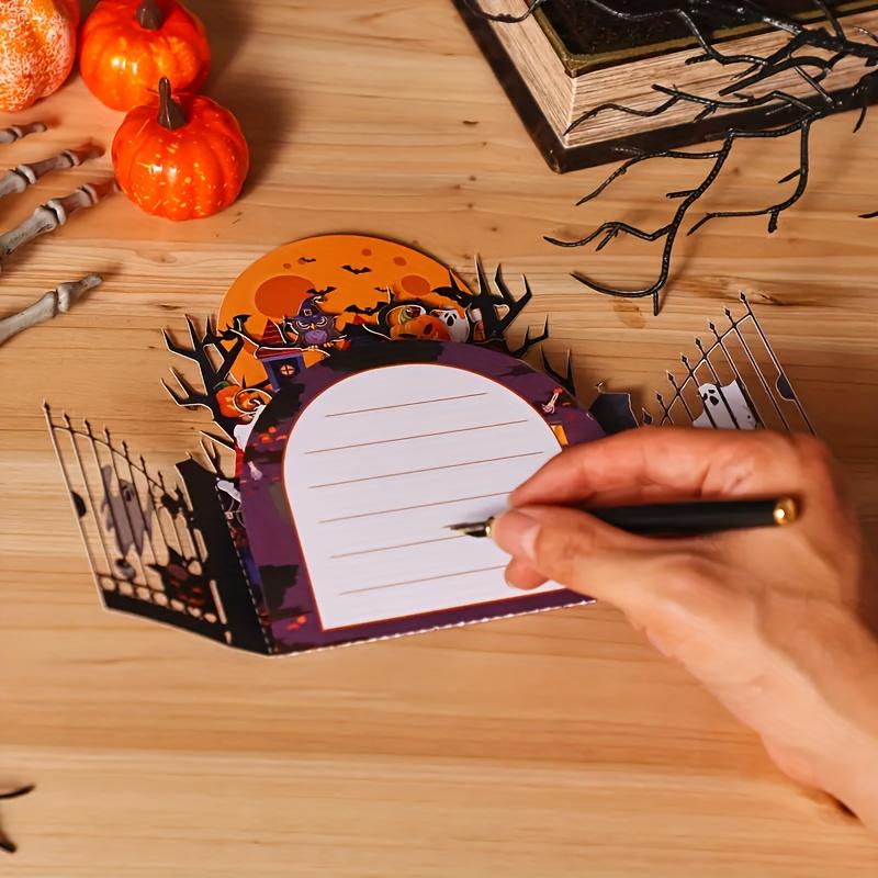 Handmade Halloween 3D Greeting Card, Party Invitation Letter, No Assembly Required, Suitable for Halloween Decoration