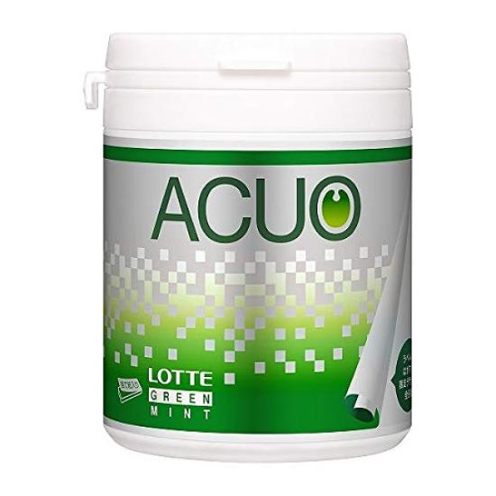 

Набор из 6 семейных бутылок Lotte ACUO Green Mint жевательной резинки без сахара (140г) - зелёный
