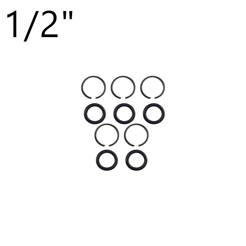 5 Sets Of Pneumatic Impact Wrench Socket Retainer Rings With O-Ring 1/2 3/8 1in  Pneumatic Tools Accessories