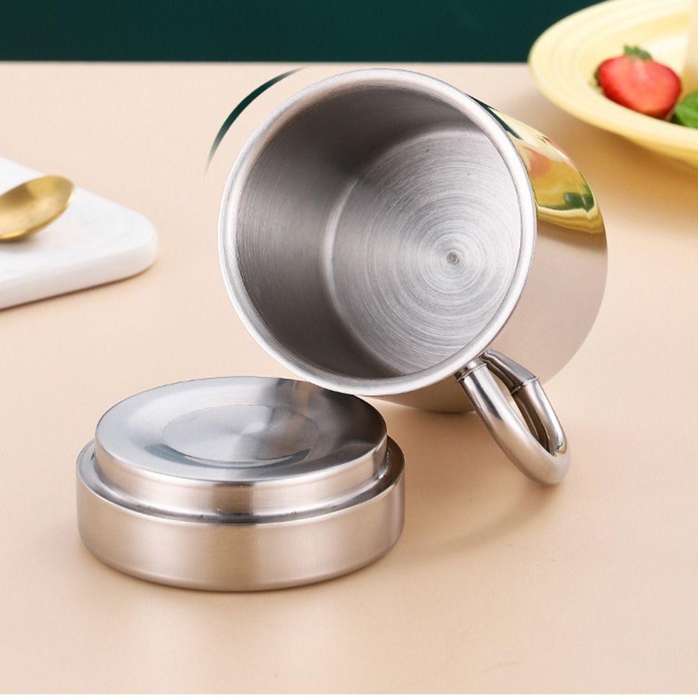 Stainless Steel Drinking Water Cup Double Wall Tea Cup Lightweight Coffee Mug  Juice