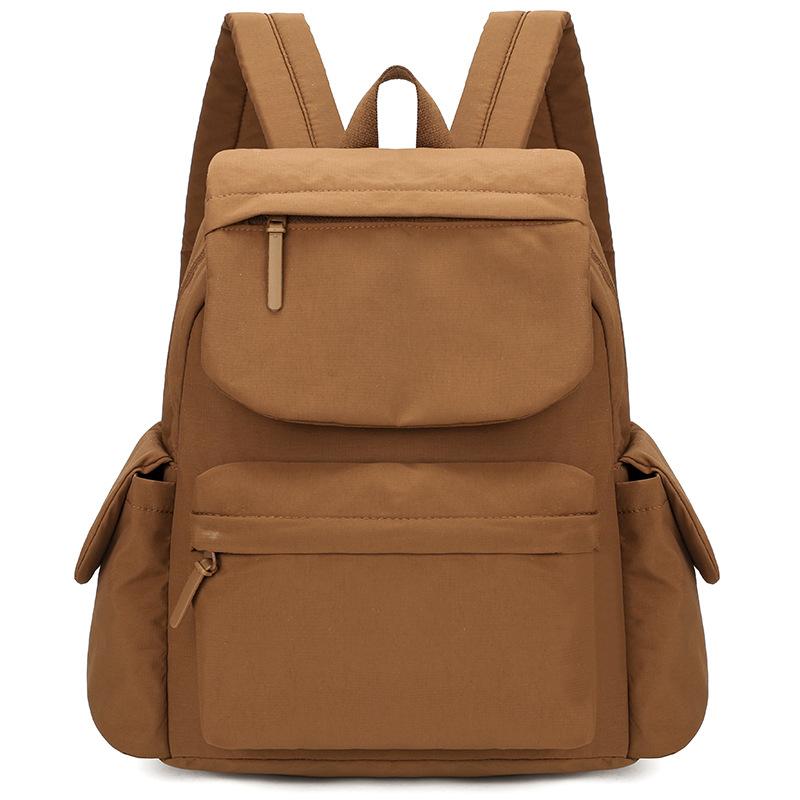 Sac à dos de couleur unie Léger Grande capacité pour unisexe