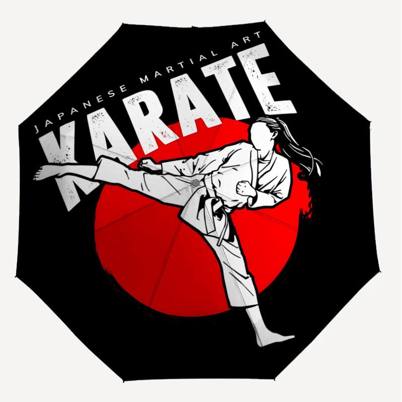 1 Stück Karate Japanischer Regenschirm - 8 Speichen verstärkt, Automatisches Öffnen, Leicht & Langlebig, Süßes Modeaccessoire für den Außenbereich, Strand oder Freizeit, Strand