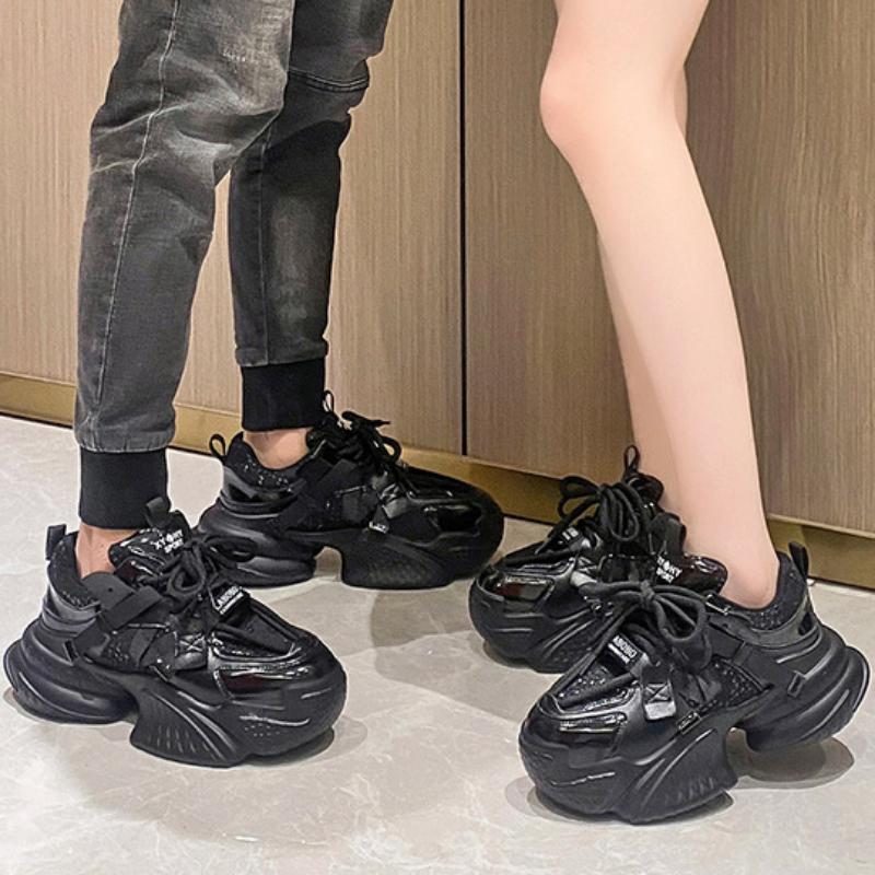 Women's Autumn and Winter Soft-soled Dad Shoes Lightweight Thick-soled Height-enhancing Casual Sports Shoes