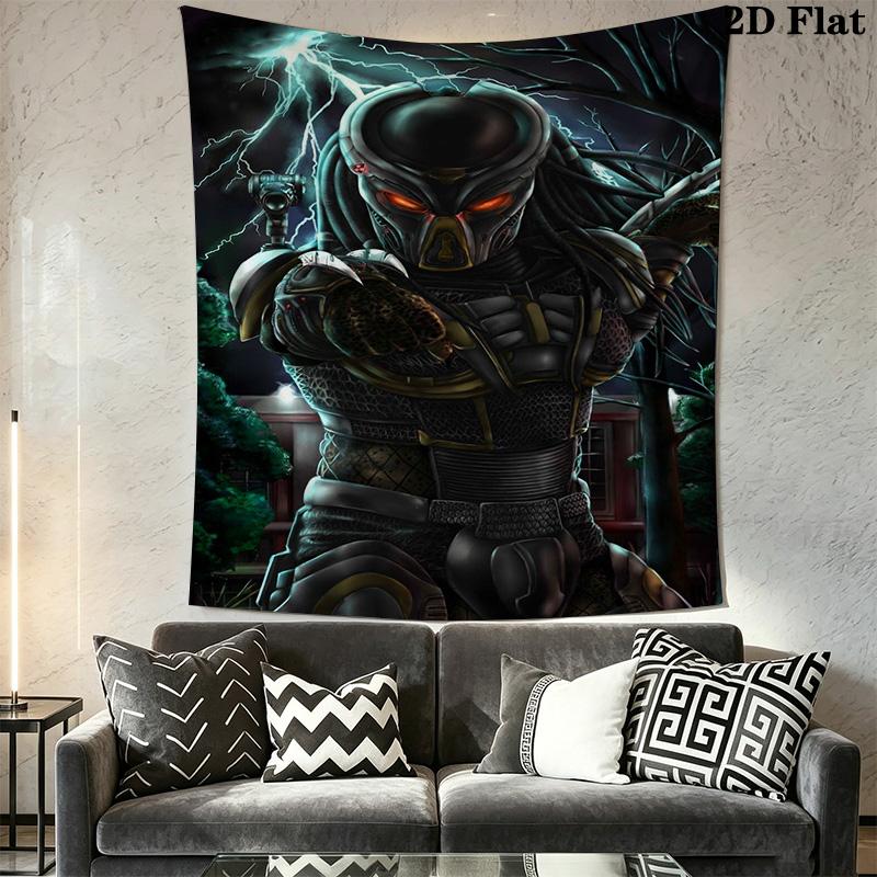 Predator Warrior Storm Tapestry Fashion Print Background Cloth Homestay Soft Decoration Tapestry Background Wall Hanging Cloth Wall Decoration