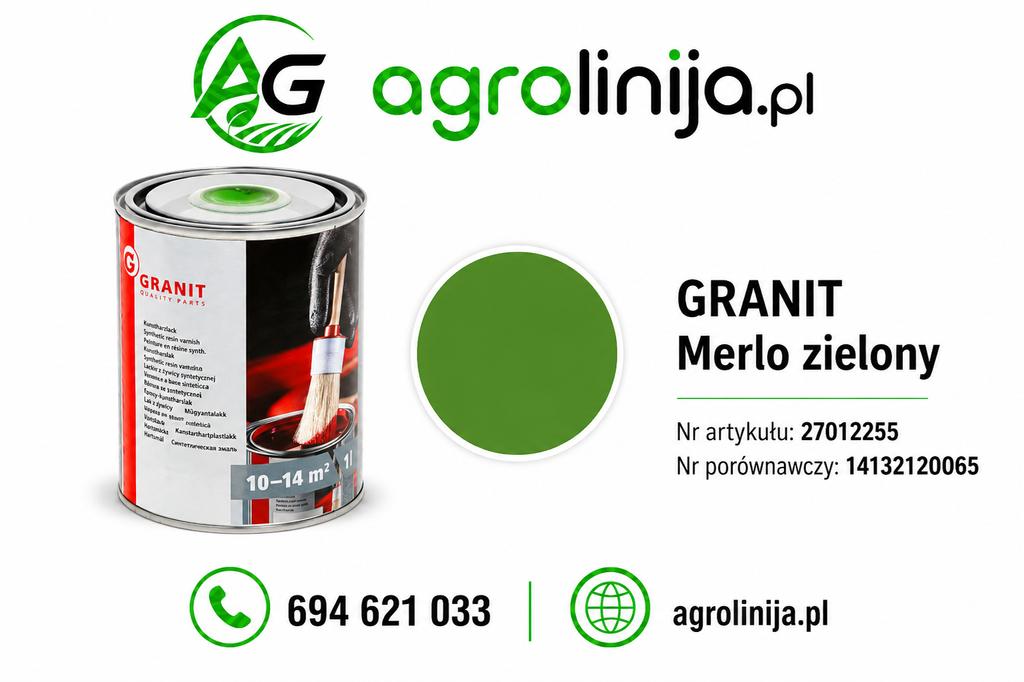 Paint Varnish for Machines and Loaders Merlo Green 1L Nopolux Granit