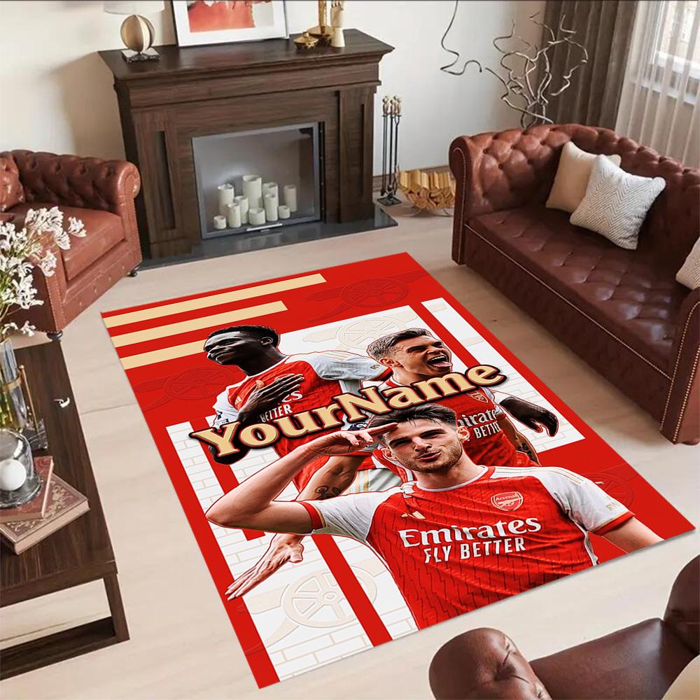 Arsenal Customized Name Floor Mat Suitable for Living Rooms Entryway Study room Playrooms Antislip Carpet Anime Office Decor Spiritual Gift