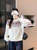 2025 Retro Nordic Fair Isle Loose Knit Cardigan Sweater for Women
