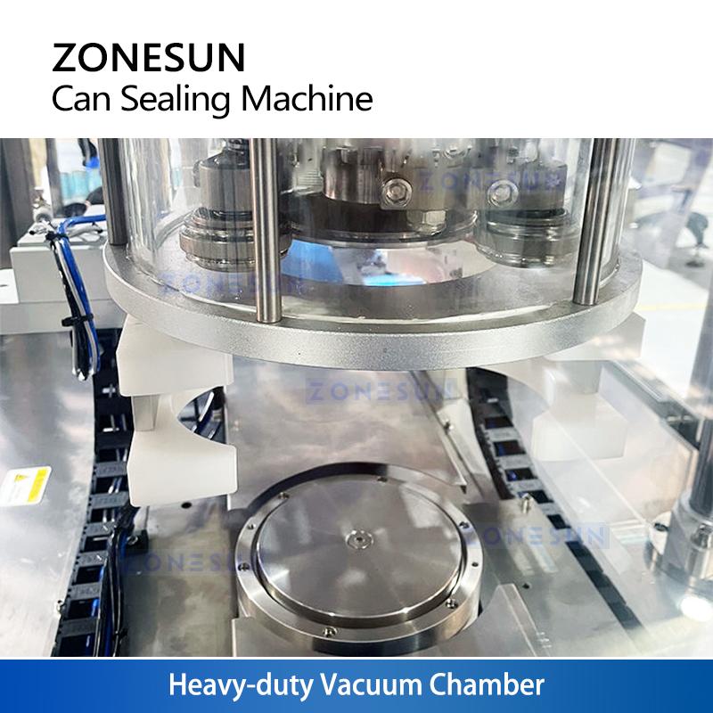 ZONESUN ZS-AFK500 Aluminum Caps Vacuum & Nitrogen Flushing Sealing Machine Industrial In-line