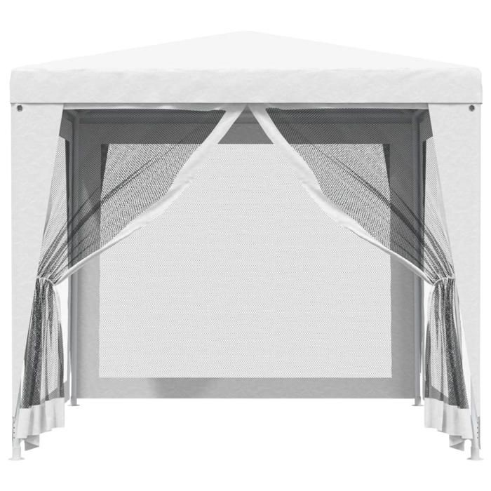 VidaXL Tente de Réception avec 4 Parois Latérales en Maille Tonnelle Chapiteau Pavillon Belvédère Patio Jardin Extérieur 48521