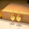 2022 Trendy Smooth Glossy Love Earrings Wind Exaggerated Circle Ear Buckles Fashion Temperament Earrings Women