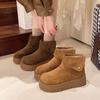 Fashion Women Shoes on Sale High Quality Winter Slip-on Mid-calf Women Boots Fashion Solid Casual Snow Boots Large Size Platform Boots
