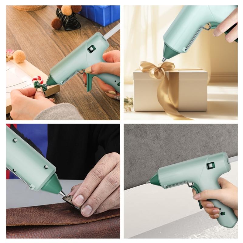 Fast Preheating Glues Guns Set Adhesive Sticks Craft Guns Suitable for Crafting Home Repairs Industrial Use Metal Stand