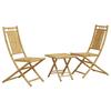 VidaXL 3-piece Bamboo Bistro Set, Garden Bistro Set, Balcony Set, Outdoor Furniture Set 3278522