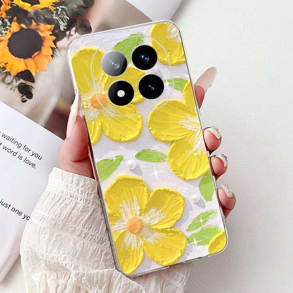 For Xiaomi Redmi Note 14 Pro+ Elegant Floral Butterfly Phone Case For Redmi Note14 Pro Plus 5G Soft Silicone TPU Cases