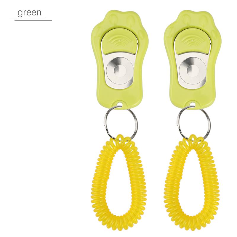 2 шт. Форма лапы Собака Кликер Игрушки Питомцы Тренировка Кликеры Послушание Собака Питомцы Тренировка Тренер Клик зелёный