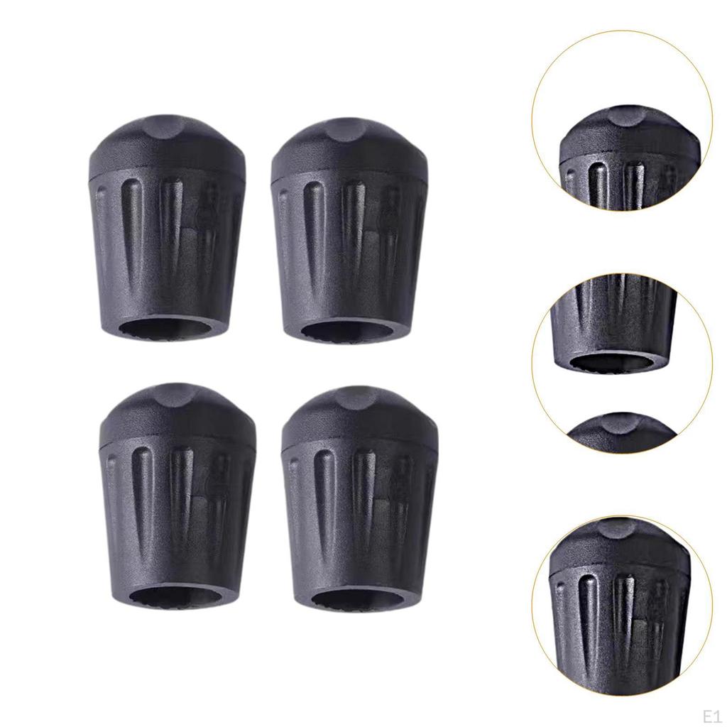 4 Pack Black Non-Slip Chair Leg for Protectors, Outdoor, Indoor, Beach And Camping