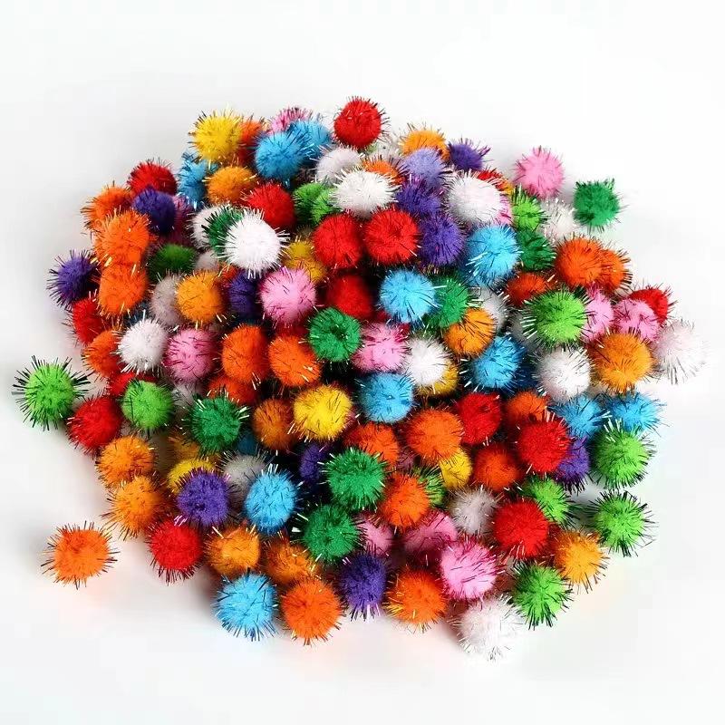 10-30Mm Mix Pompom Kleine Pluizenbol Pluizig Hoge Elasticiteit Zachte Pompons Diy Pom Pom Kinder Speelgoed Knutselmateriaal Huis Bruiloft Decoratie 20mm 100Pcs