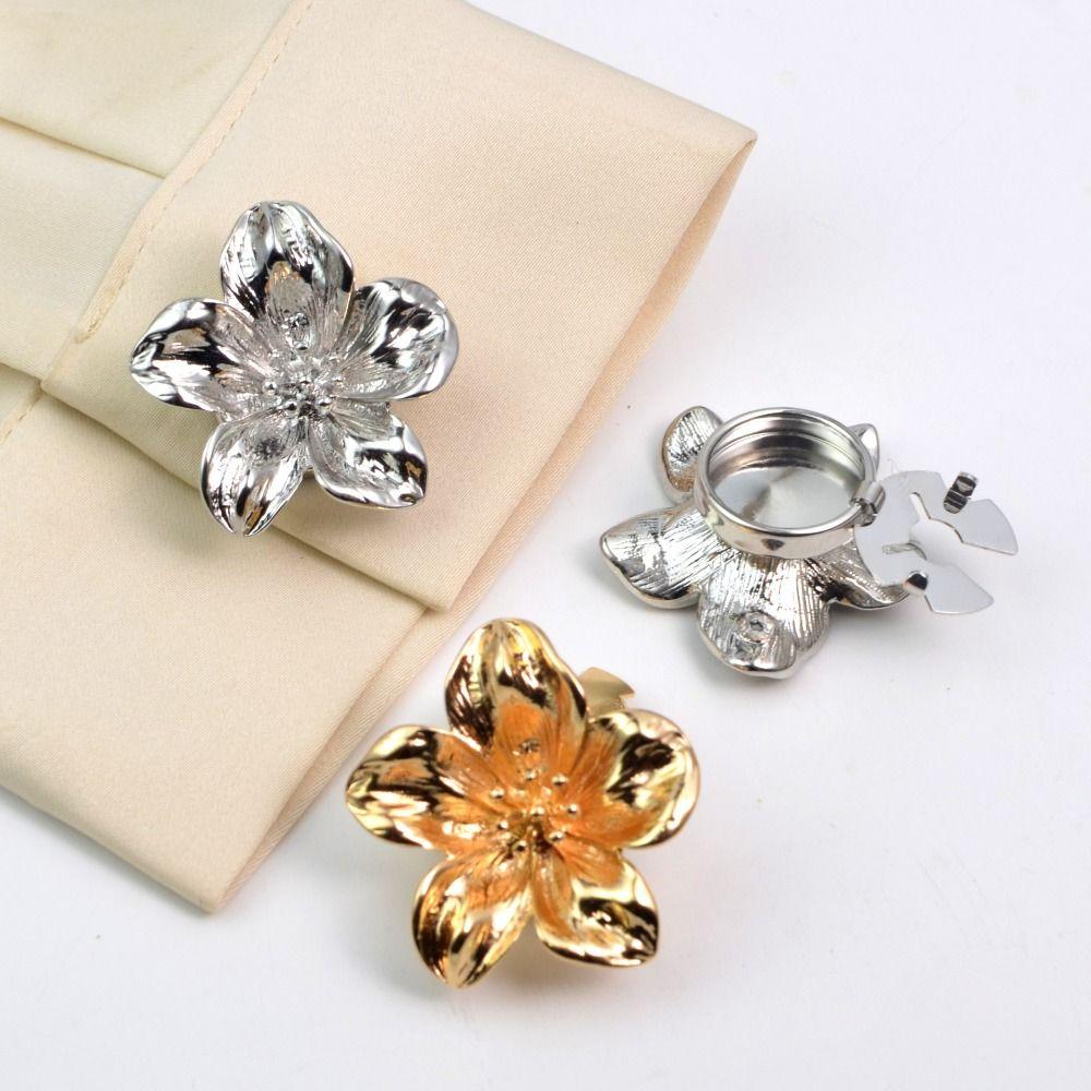 DIY Button Cover Sewing-free Cufflinks Shirt Button Clip New Flower Cufflinks  Special Occasions