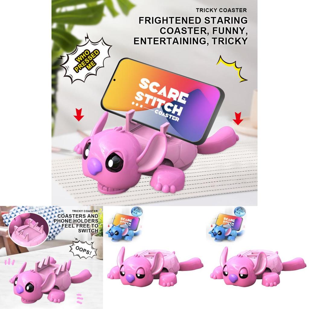 Lilo Stitch Silicone Coaster With Phone Stand For Home Office Gift Use