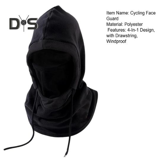 Cycling Face Guard 4-In-1 Windproof Winter Warm Cold Weather Full Cover Men Women Outdoor Neck Gaiter Balaclava Hood Bandana Scarf