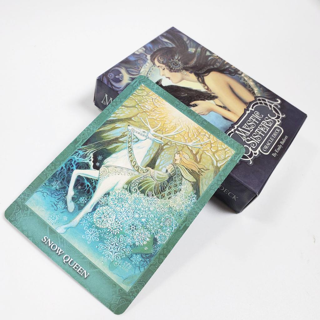 Mystic Sister Oracle cards with paper manual English Read Fate Board Game Playing Card Deck Games for family party Entertainment