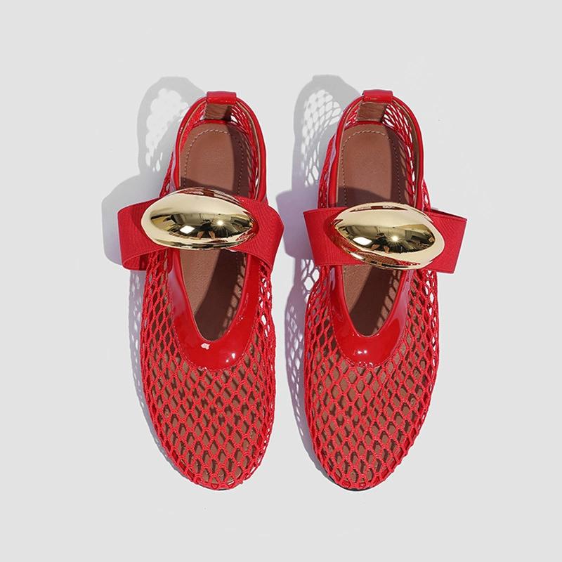 Женские балетки из сетки балетки в сетку удобные балетки с круглым носком дышащие повседневные туфли для поездок на работу 36 4618₽