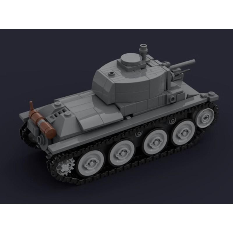 Classical WW2 Germany Military Weapon LT-38 Light Tank Classical Vehicles Model Building Blocks Kits Bricks Kids Toy Adult Gifts