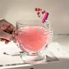 1pc Tiki Cocktail Glass Clear Wine Glass Creative Champagne Glasses Drinking Cups For Bar Pub Club Restaurant Home Use Drinkware (No Straw)