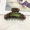 Custom Logo Women Hair Decorative Accessories Catch Hair Large Shark Clip Word Rhinestone Letter Acetic Acid Hair Clips