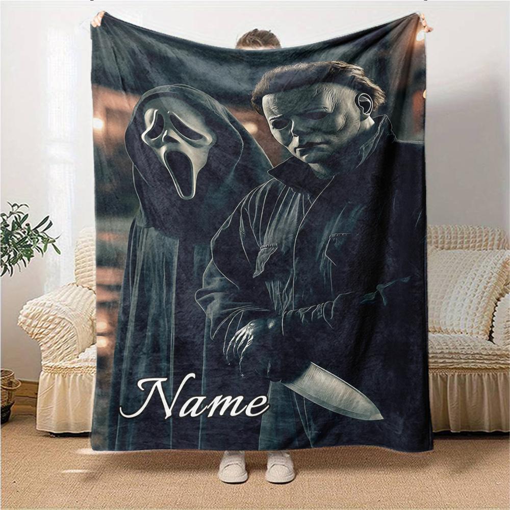 Custom Name Five Nights Freddy's Party Blanket for Couch & Bed, Plush Cozy Fuzzy Blanket Super Soft & Warm Blankets for Fall and Winter. 0908137