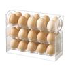 PET Egg Storage Box Automatic Flip Egg Box Refrigerator Side Door Egg Storage Rack Kitchen Egg Tray Storage Organizer