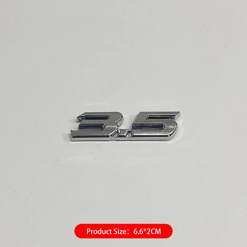 

3D V6 2.4 3.5 Logo Universal Car Badge Trunk Stikcer silver For Honda City Civic Accord CRV Accessories