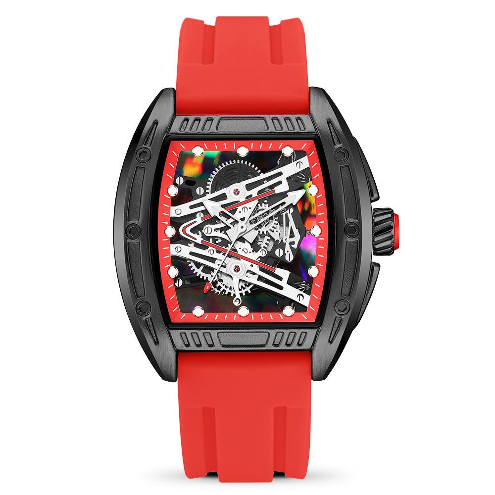 

UTHAI BK136 Модные мужские часы с креативным дизайном с полым циферблатом, водонепроницаемые люминесцентные кварцевые часы, спортивные часы, часы в подарок для мужчины